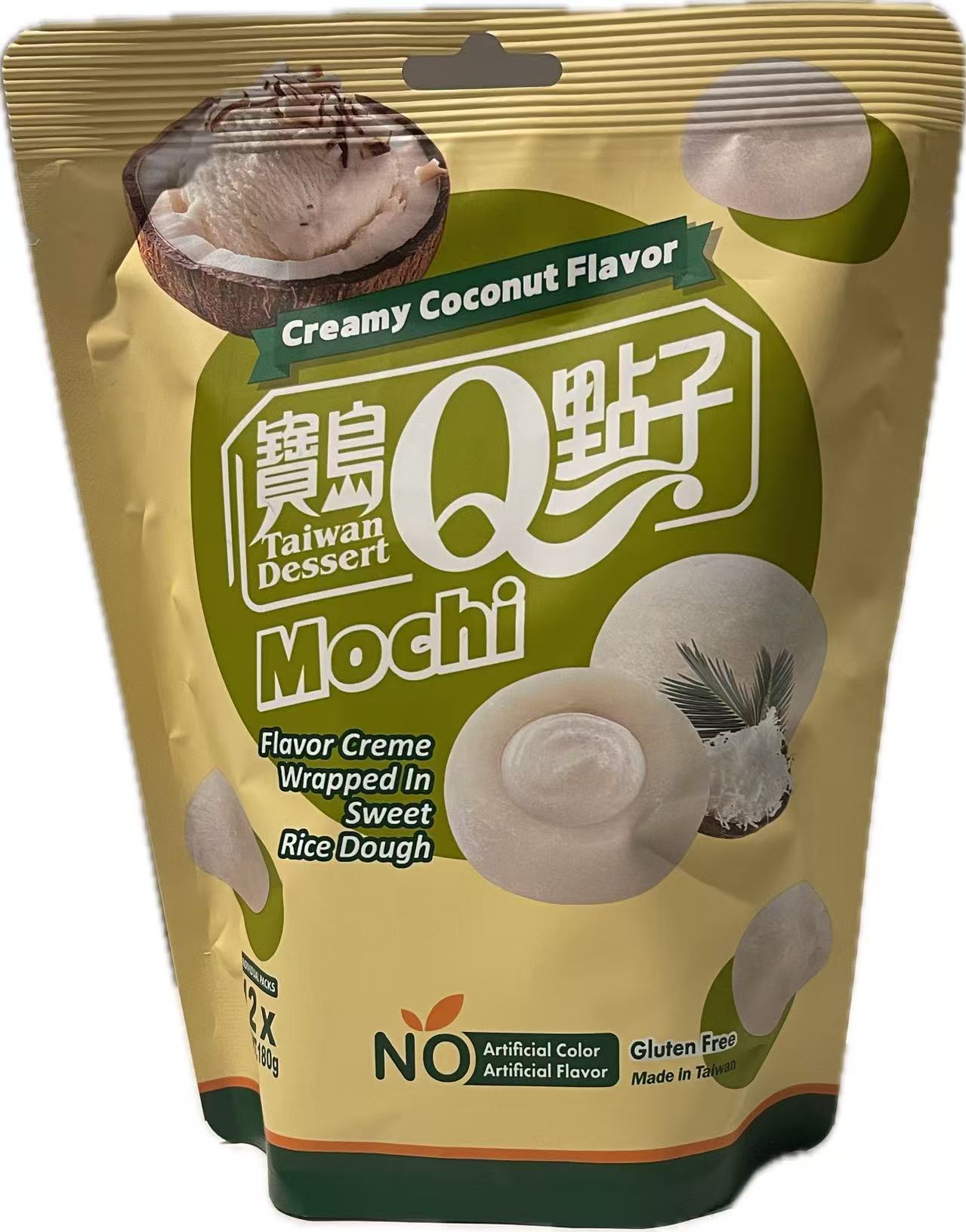 TWQ – MOCHI SENZA GLUTINE AL GUSTO DI COCCO CREMOSO – 180 G