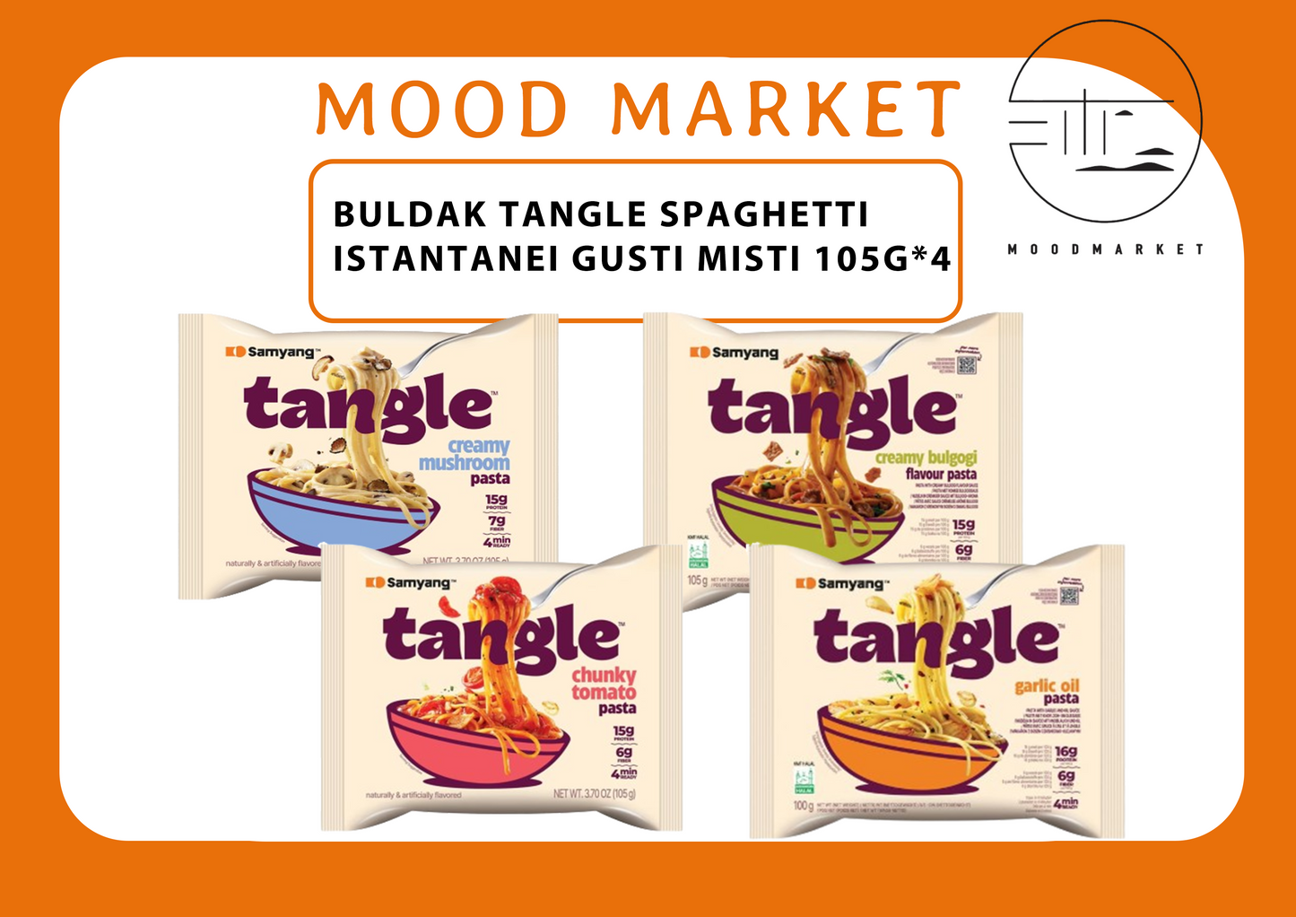 BULDAK TANGLE SPAGHETTI ISTANTANEI GUSTI MISTI 4*105G