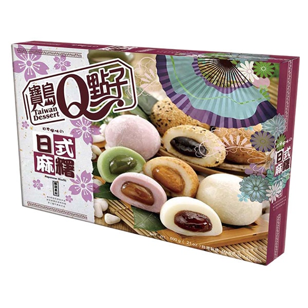 Q DESSERT - MOCHI GIAPPONESI GUSTI ASSORTITI 600G - 21 PZ