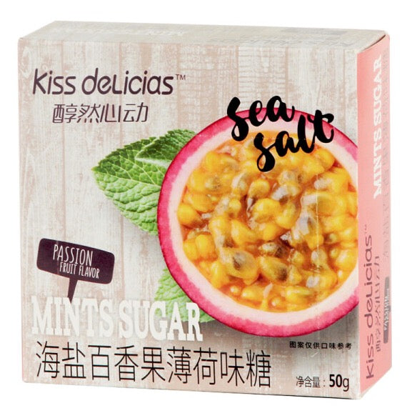 KISS DELICIAS – CARAMELLE FRUTTO DELLA PASSIONE E MENTA – 50 G