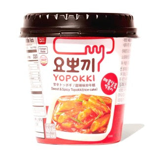 YOPOKKI GNOCCHI DI RISO TTEOKBOKKI COREANI DOLCE E PICCANTE IN CUP - 140 G