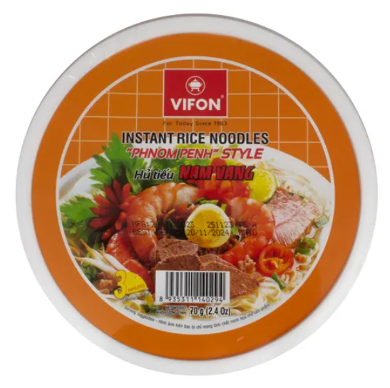 VIFON HU TIEU NAM VANG NOODLES DI RISO ISTANTANEI 70G