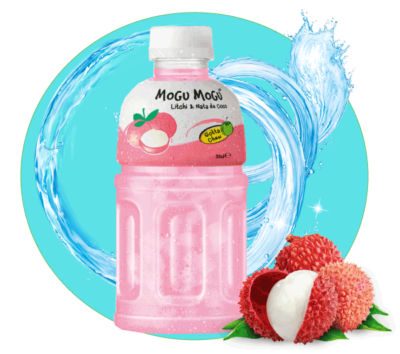 MOGU MOGU – BEVANDA ANALCOLICA AL GUSTO LITCHI CON NATA DE COCO – 320 ML