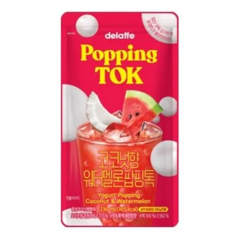 DELAFFE POPPING TOK YOGURT AL COCCO E ANGURIA BEVANDA FRIZZANTE 230ML