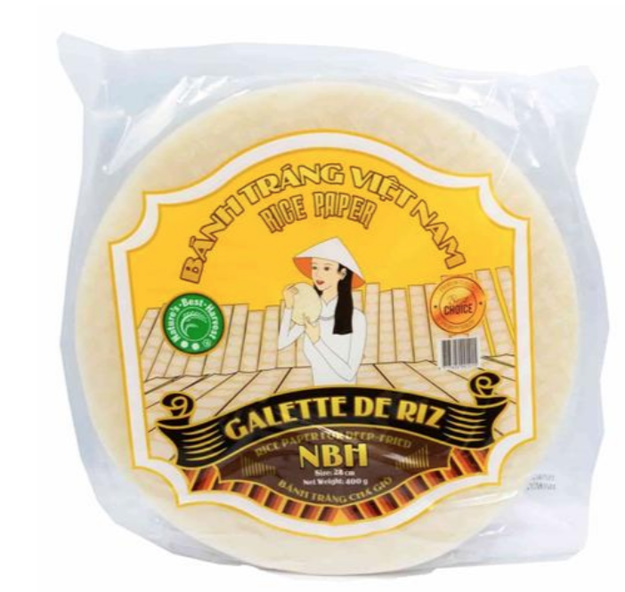 CARTA DI RISO PER INVOLTINI 400 GR - DIAMETRO 18 CM