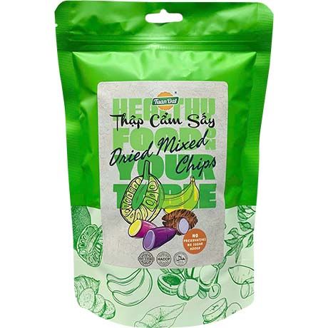 TUAN DAT DRIED MIXED CHIPS MIX DI FRUTTA E VERDURA ESSICCATA CROCCANTE 100G