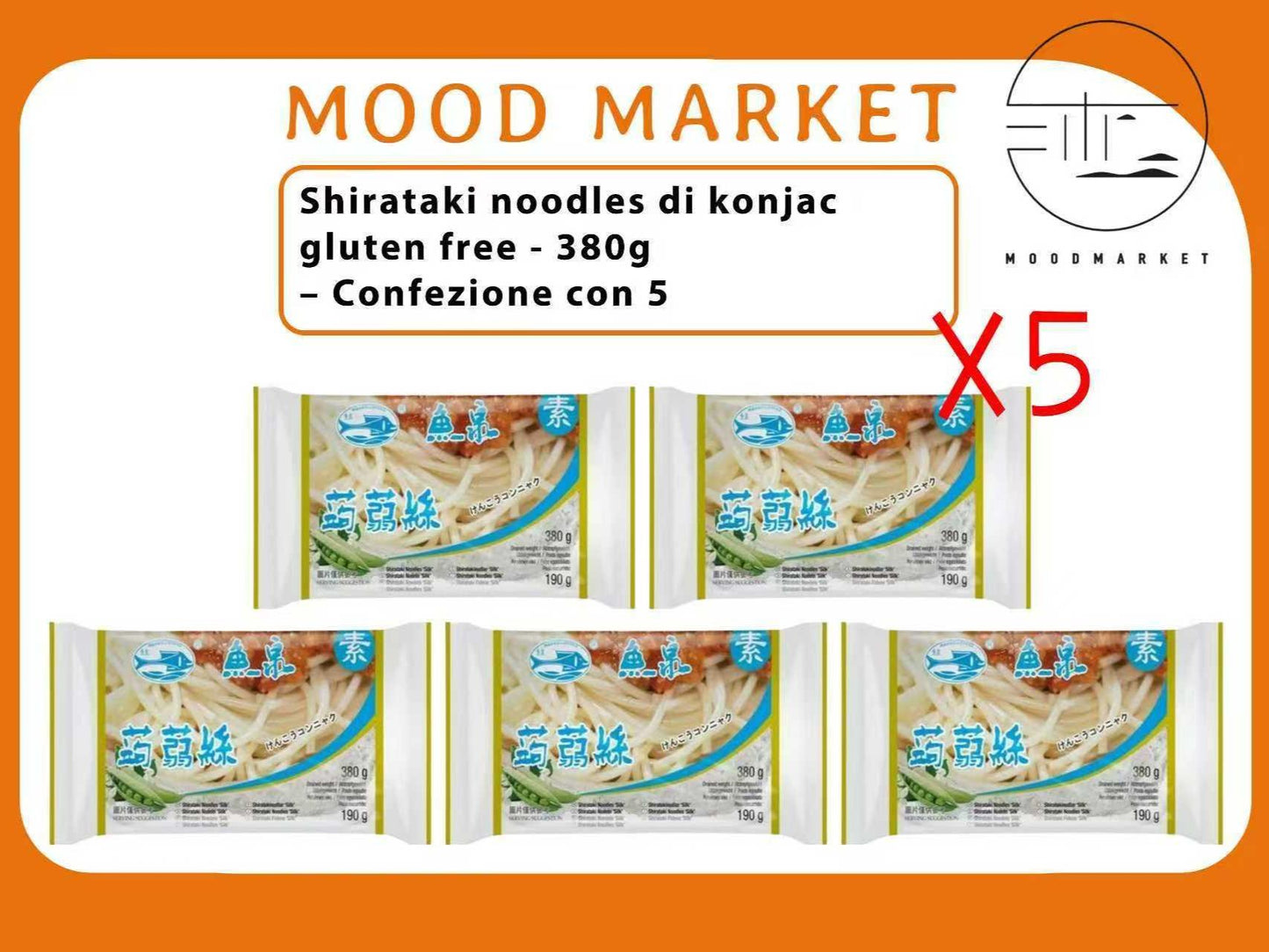 YUQUAN SPAGHETTI SHIRATAKI DI KONJAC 5x380g