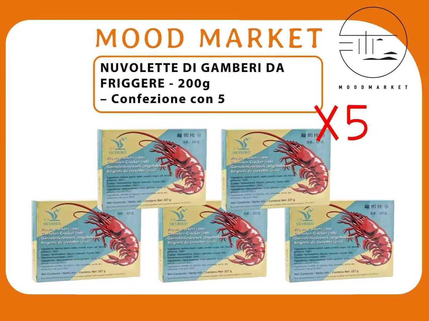 NUVOLE DI DRAGO DA FRIGGERE IN MULTIPACK 5x200G