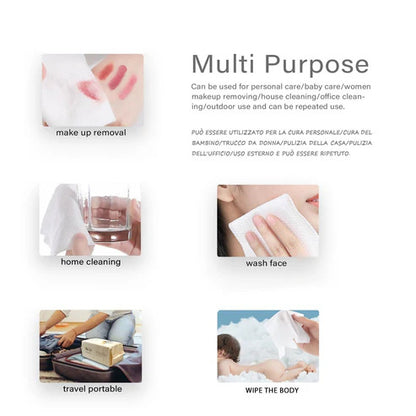 SALVIETTE ASCIUTTE IN FIBRA DI BAMBÙ – 80 PZ – 100% NATURALI