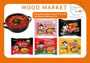 5 gemischte Ramen-Packungen: Buldak-Käse, Carbonara, Kimchi, scharfes Hähnchen, Eintopf (5 x 140 g)