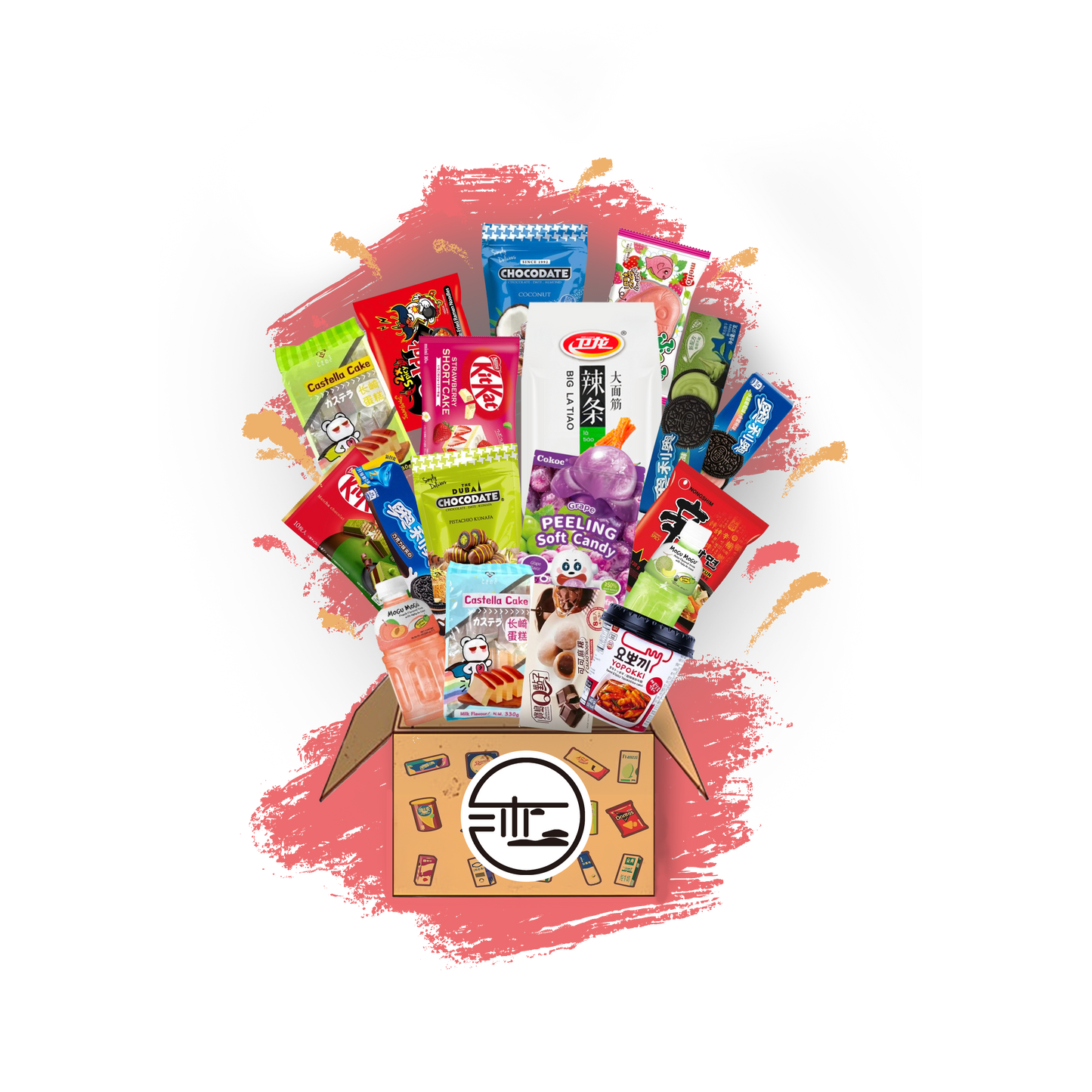 MOOD MISTERY BOX - BOX DI SNACK ASIATICI SALATI, DOLCI E BEVANDE - ALMENO 20 PRODOTTI DI VALORE DI 22 EURO