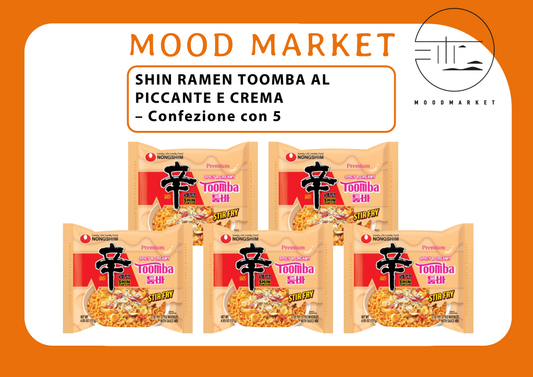 SHIN RAMEN TOOMBA SPICY & CREAMY – CONFEZIONE DA 5 × 137G