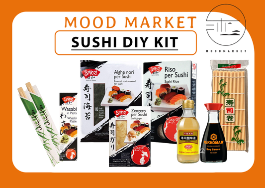 MOOD MARKET SUSHI KIT – KIT SUSHI FAI DA TE COMPLETO CON RISO ALGHE WASABI E SALSA DI SOIA