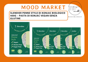 SLENDIER PENNE STYLE DI KONJAC BIOLOGICO 400G – PASTA DI KONJAC VEGAN SENZA GLUTINE