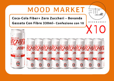 Coca-Cola Fiber+ Zero Zuccheri – Bevanda Gassata con Fibre 330ml × 10 Mood Market