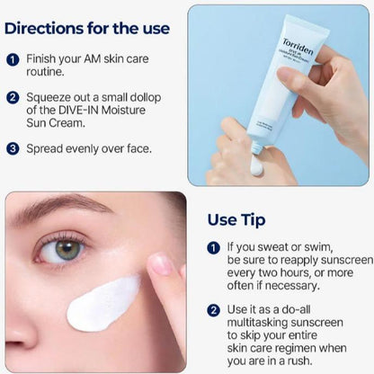 TORRIDEN DIVE IN MOISTURE SUN CREAM SFP 50 PA++++ 60ML