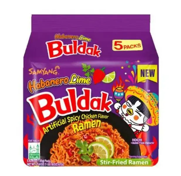 RAMEN PICCANTE AL POLLO HABANERO LIME – SAMYANG BULDAK 135G*5 Mood Market