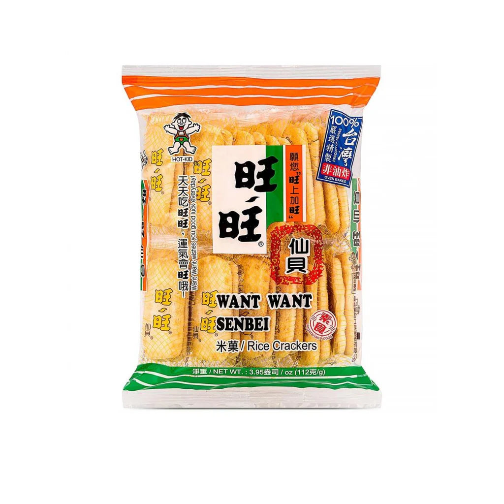 WANT WANT SENBEI CRACKERS DI RISO CROCCANTI TAIWANESI 112G