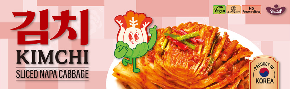 DELIEF – SLICED KIMCHI VEGANO E SENZA GLUTINE – 160 G