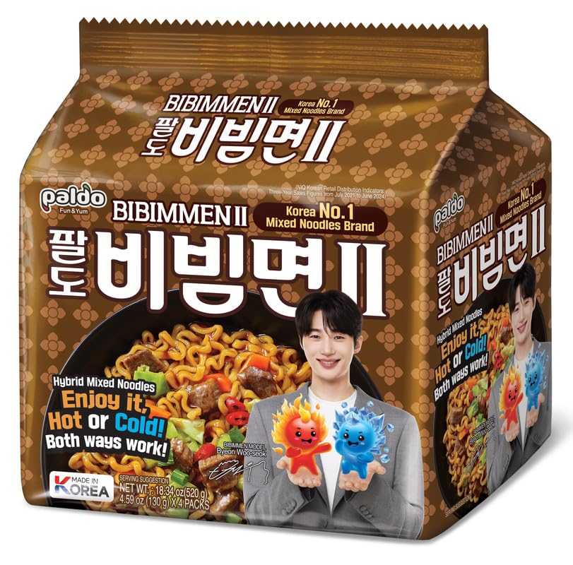 BIBIMMEN II NOODLES COREANI VERSATILI MULTIPACK 130g - x4 bustine