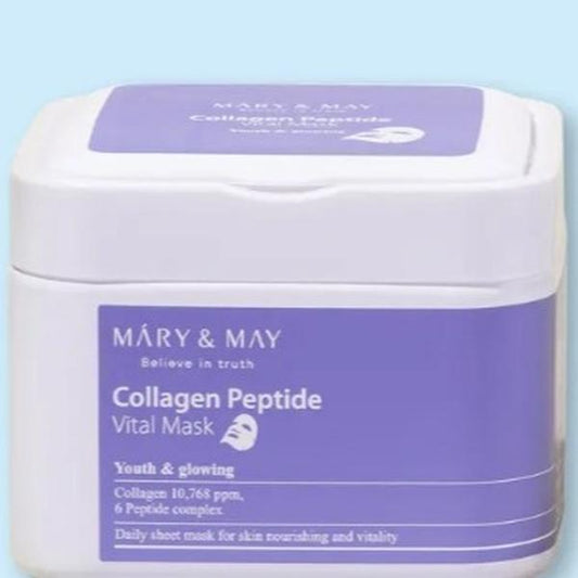 MARY & MAY COLLAGEN AND PEPTID VITAL MASK  30 MASCHERE 400G