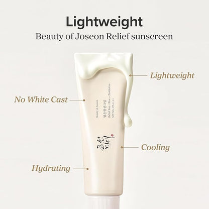 BEAUTY OF JOSEON CREMA SOLARE RELIEF SUN RISO+PROBIOTICI SFP50+ PA++++ 50ML