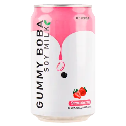 O'S BUBBLE - BUBBLE TEA DI LATTE DI SOIA GUSTO FRAGOLA - 315ML STARLUTION