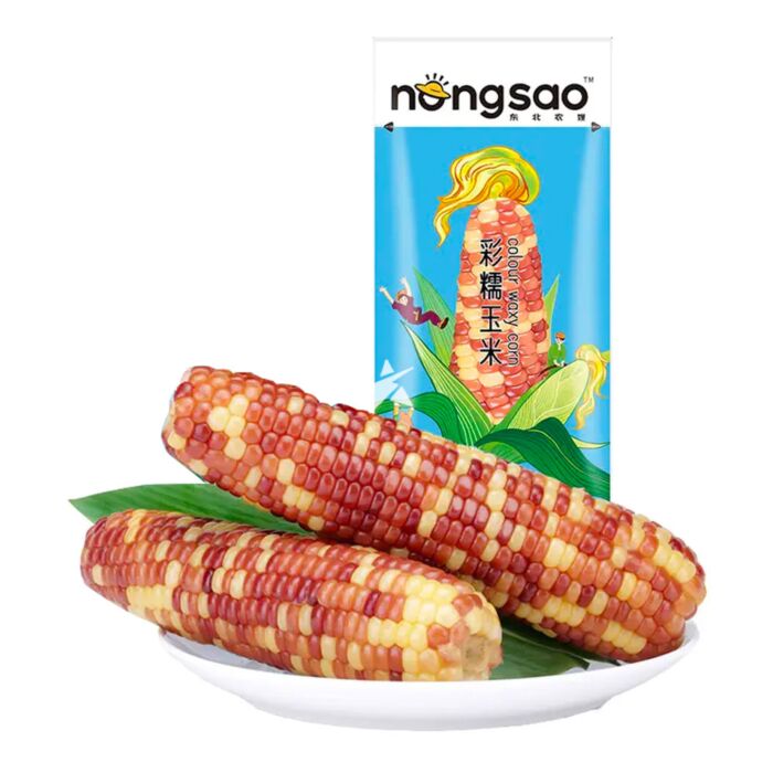 NONGSAO – Vakuumverpackter, gekochter, zweifarbiger Glutenmaiskolben – 220 g