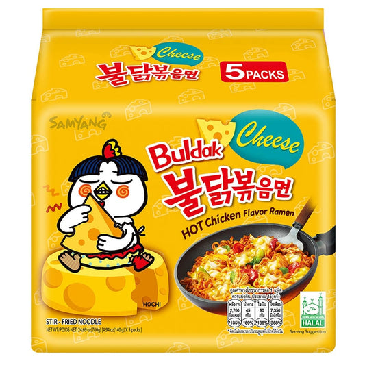 BULDAK HOT CHICKEN RAMEN FORMAGGIO - SAMYANG - 5 BUSTE DA 140g