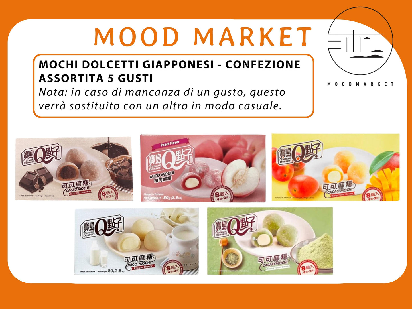 5 CONFEZIONI DI MIX MICO MOCHI 5X80G