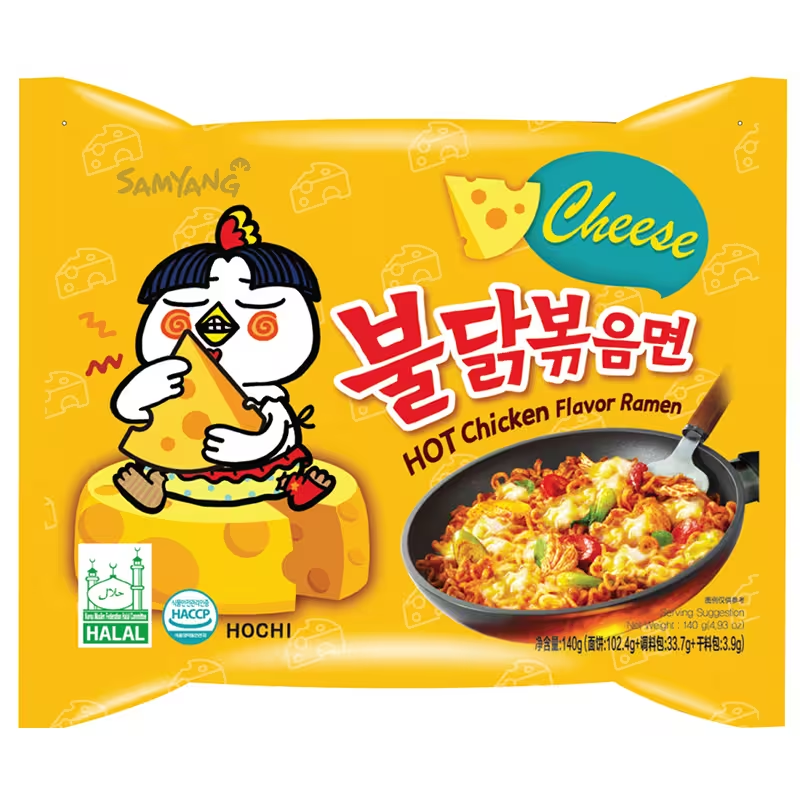 BULDAK HOT CHICKEN RAMEN ISTANTANEO AL FORMAGGIO - 140 GR