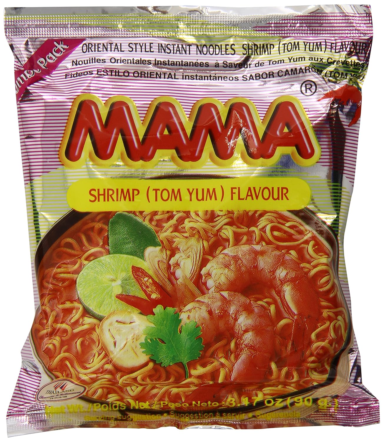 MAMA – NOODLES ISTANTANEI AL GUSTO DI GAMBERI (TOM YUM) - 90G