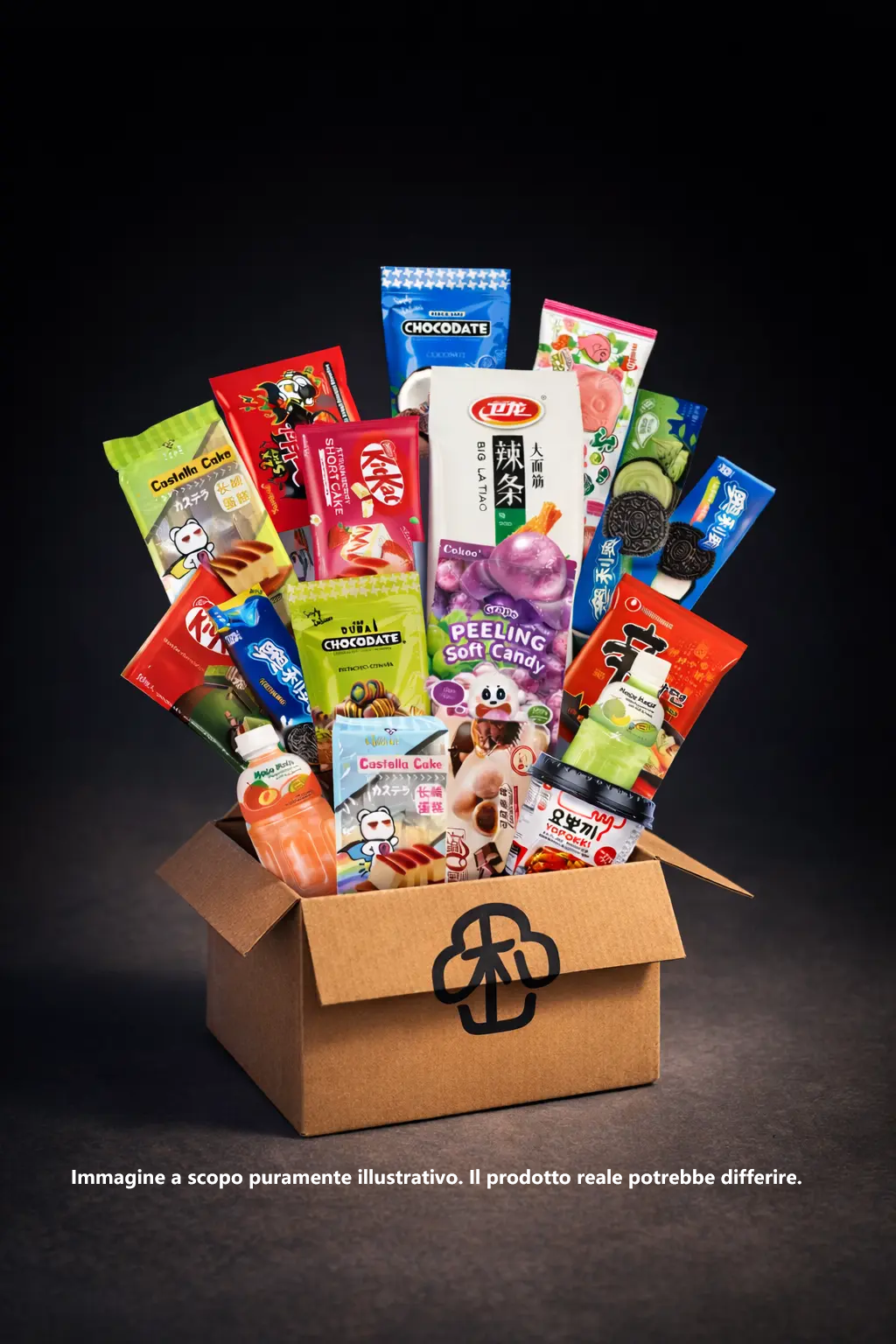 MOOD MISTERY BOX - BOX DI SNACK ASIATICI SALATI, DOLCI E BEVANDE - ALMENO 20 PRODOTTI DI VALORE DI 22 EURO Mood Market