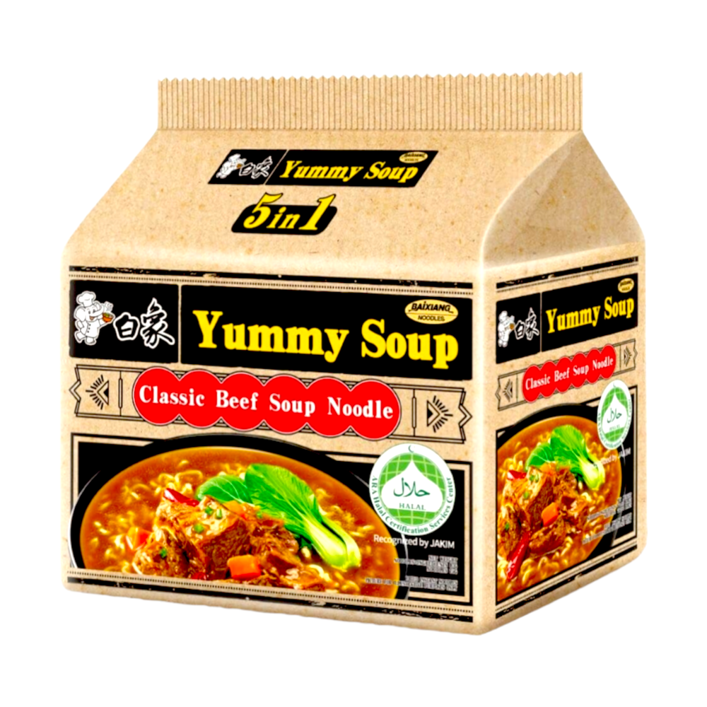 BAIXIANG - SPAGHETTI ISTANTANEI AL MANZO - 96G × 5