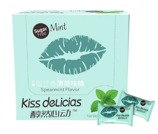 CARAMELLE SENZA ZUCCHERO ALLA MENTA E MENTA SPICATA – KISS DELICIAS – 50 G Kiss Delicias