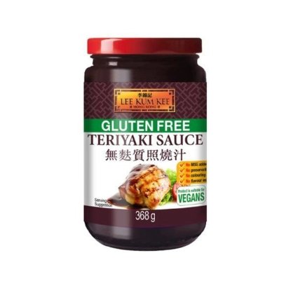 Salsa teriyaki senza glutine Lee Kum Kee 368g in vasetto di vetro – vista frontale