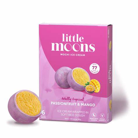 LITTLE MOONS - MOCHI GELATO SENZA GLUTINE AL GUSTO DI MANGO E FRUTTA DELLA PASSIONE - 192G (PRODOTTO SURGELATO, SPEDIZIONE SOLO MILANO)