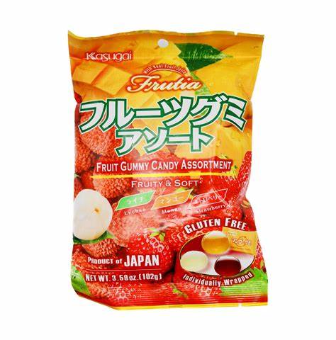 KASUGAI – CARAMELLE GOMMOSE AL GUSTO DI FRUTTA ASSORTITA - 102G