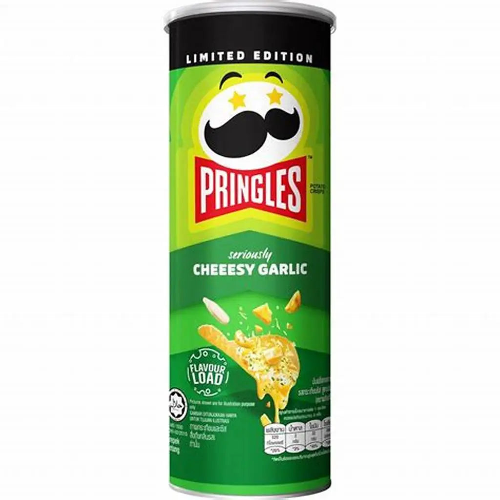 PRINGLES – CHIPS AL GUSTO DI AGLIO E FORMAGGIO – 102 G Mood Market