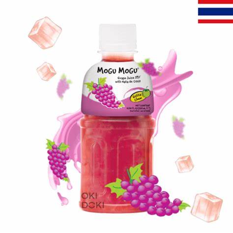 MOGU MOGU – BEVANDA ANALCOLICA AL GUSTO DI UVA ROSSA CON NATA DE COCO – 320 ML
