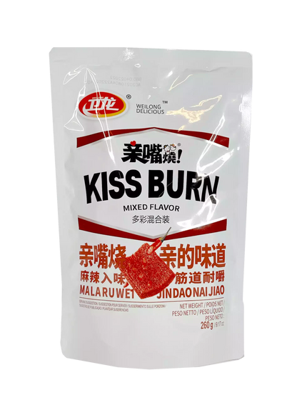 WEILONG KISS BURN SNACK A FETTE AI GUSTI MIX 260G