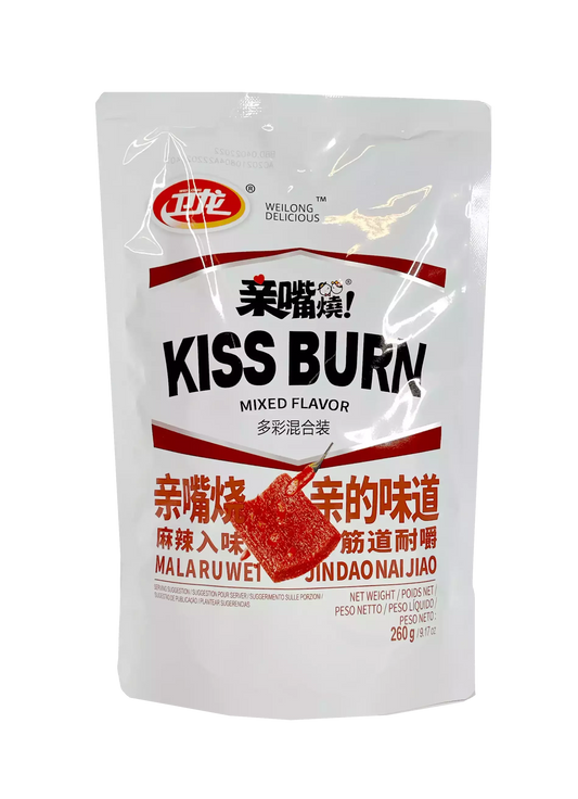 WEILONG KISS BURN SNACK A FETTE AI GUSTI MIX 260G