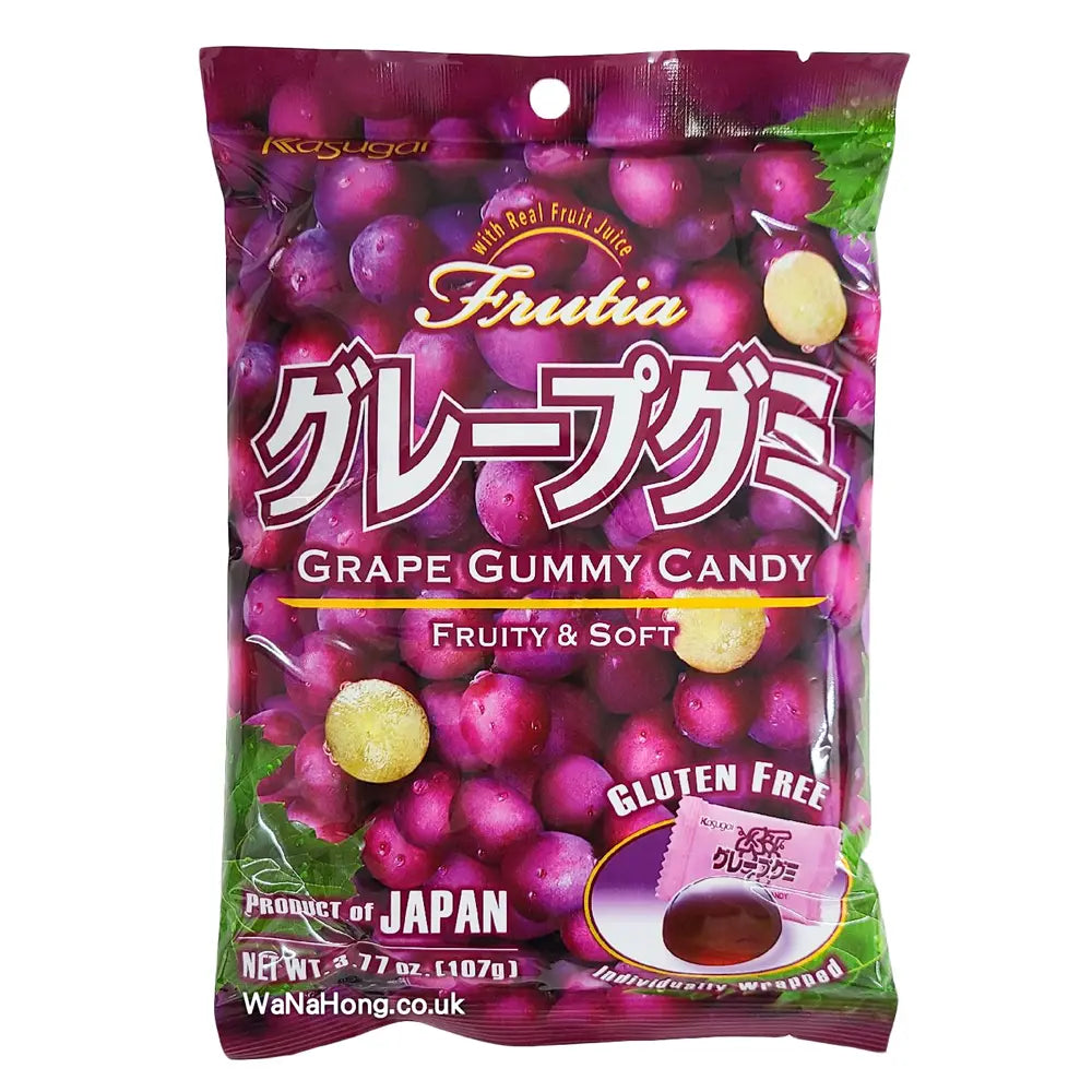 KASUGAI - CARAMELLE GOMMOSE AL GUSTO DI UVA ROSSA - 107G KASUGAI