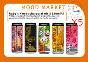 RUBY'S KOMBUCHA GUSTI MISTI 330ML × 5 – BOX ASSORTITA DI KOMBUCHA Mood Market