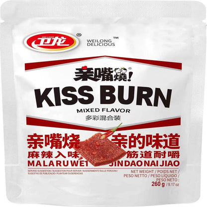 WEILONG KISS BURN SNACK A FETTE AI GUSTI MIX 260G