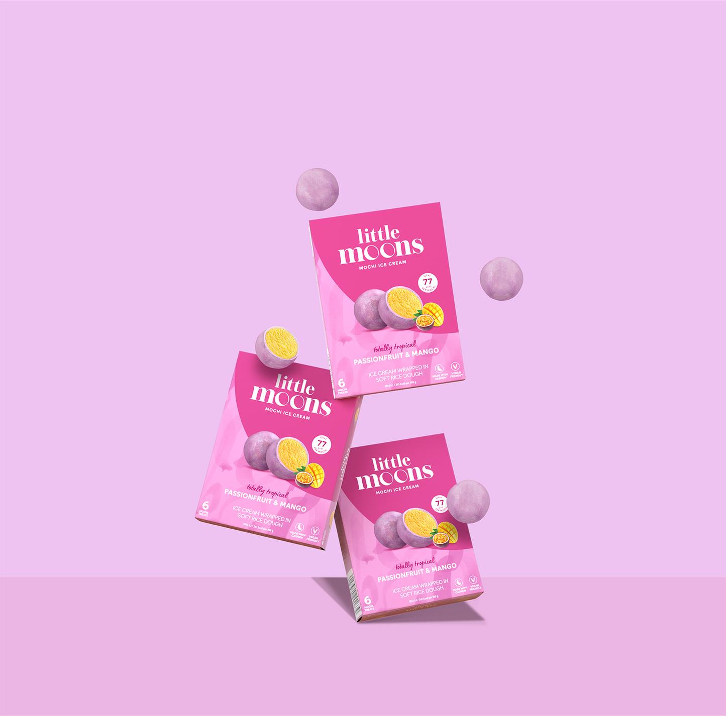LITTLE MOONS - MOCHI GELATO SENZA GLUTINE AL GUSTO DI MANGO E FRUTTA DELLA PASSIONE - 192G (PRODOTTO SURGELATO, SPEDIZIONE SOLO MILANO)