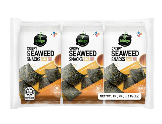 SNACK DI ALGHE CROCCANTI GUSTO SESAMO - BIBIGO - 15G (3X5G)