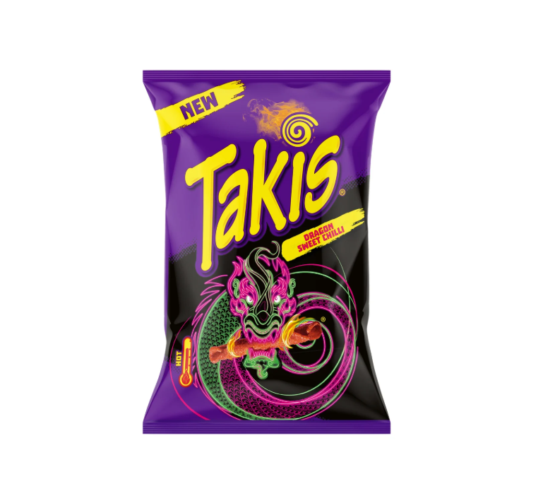 TAKIS DRAGON SWEET CHILLI – SNACK DI TORTILLA DI MAIS AL PEPERONCINO DOLCE – 100G