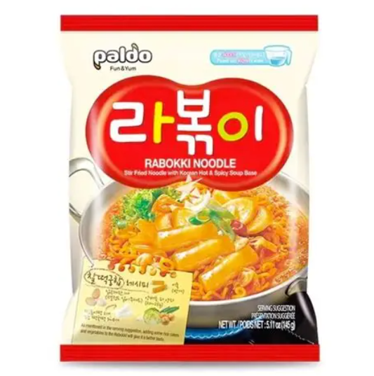 PALDO - RABOKKI NOODLE - NOODLES COREANI PICCANTI CON TORTINI DI RISO - 145G