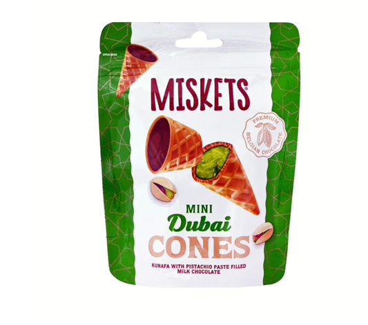 MISKETS - MINI DUBAI CONES AL PISTACCHIO - 100G